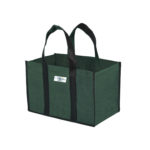 Reusable Large Canvas Grocery Shopping Tote Bag with Extra Heavy Duty Super Strong with Reinforced Handles & Sturdy Thick Bottom for Work Gym Beach Travel Bag (26x43x33 cm), Dark Green (JG-CSB-G1)