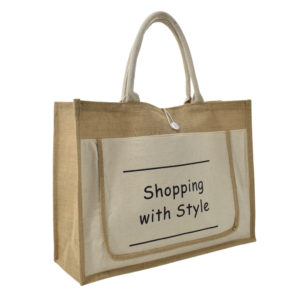 Jute Bags for Women, eco-Friendly Reusable Jute Bag, Shopping Bag, Grocery Bag, Generous Capacity, Shopping Gift Bag, Interior Zipper Pocket. (Color : White, Size : 18 X 5.9 X 13.5 inch)